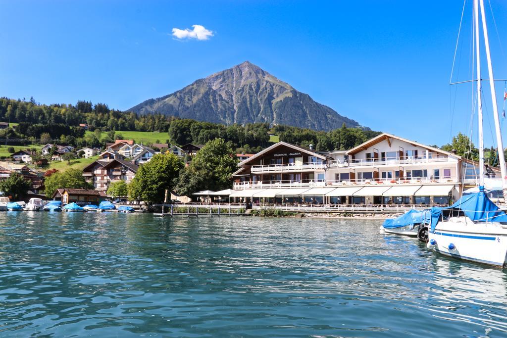 Strandhotel Seeblick Faulensee Exterior foto