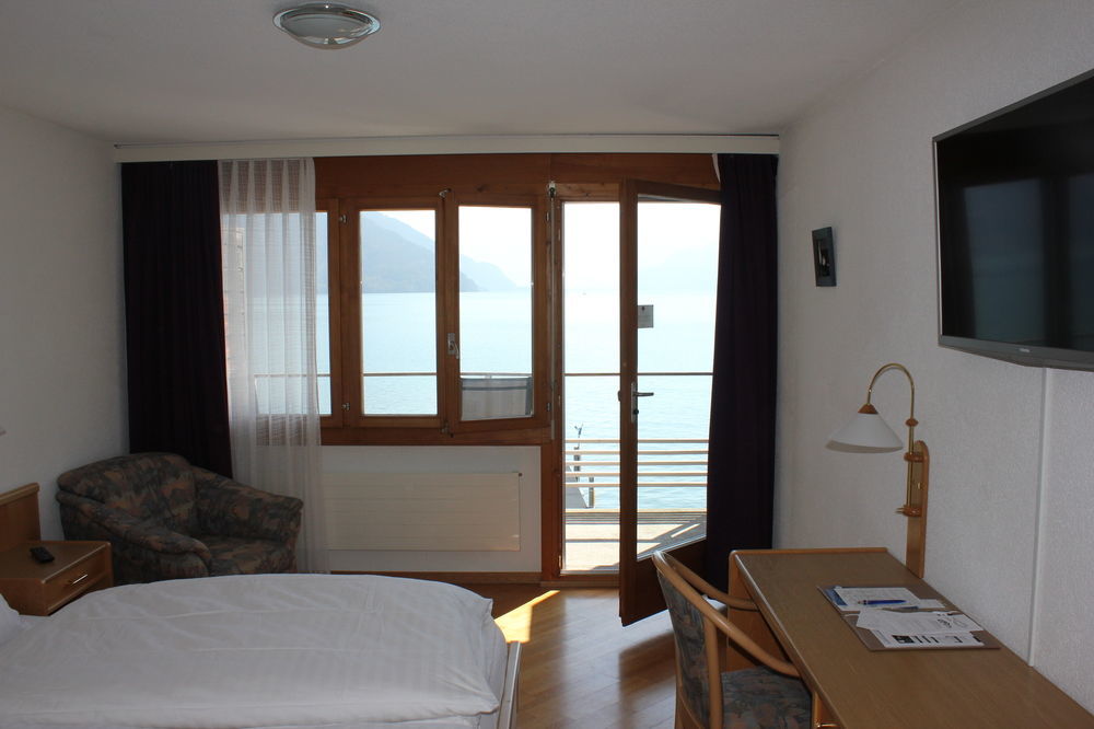 Strandhotel Seeblick Faulensee Exterior foto