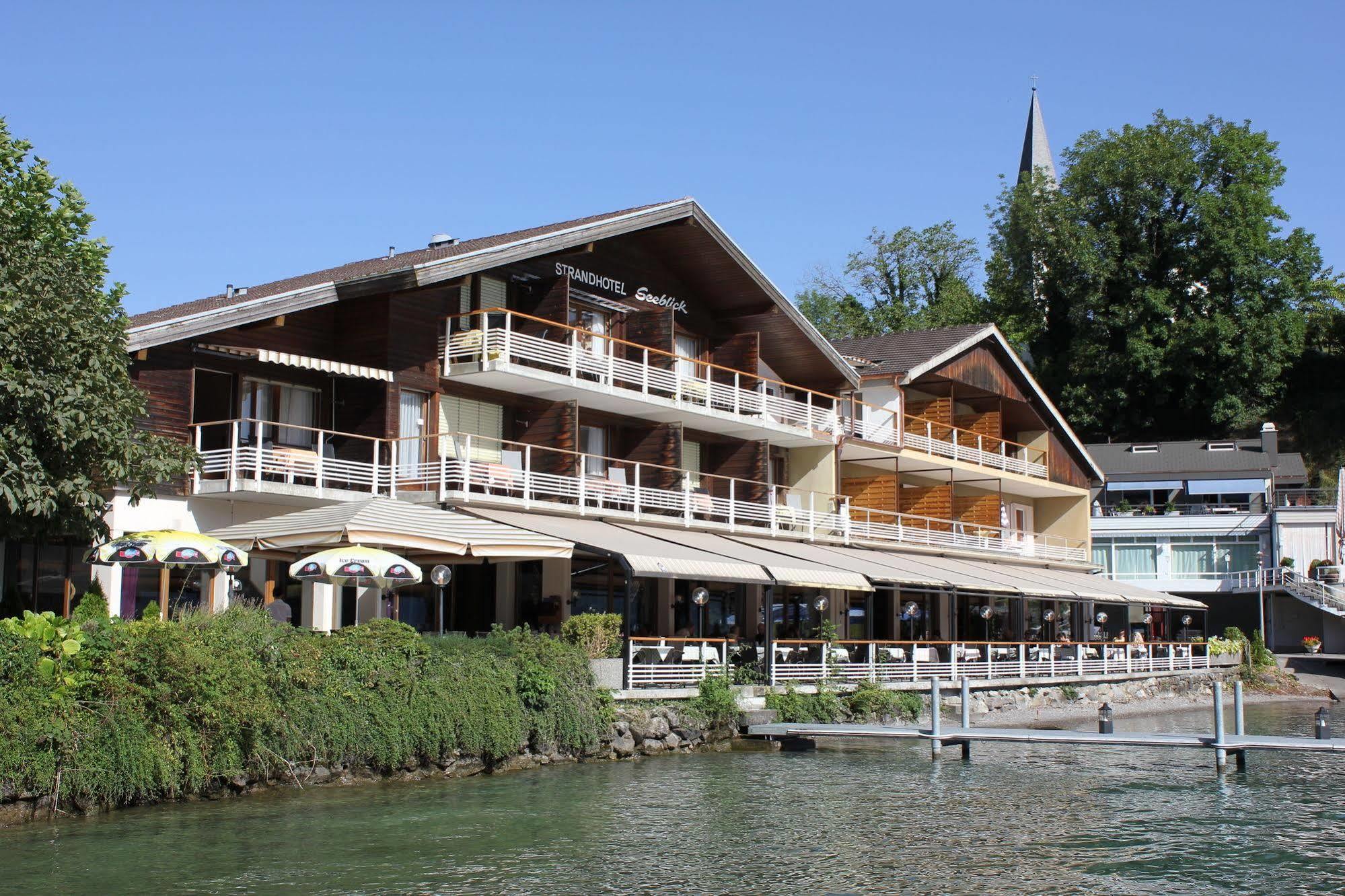 Strandhotel Seeblick Faulensee Exterior foto